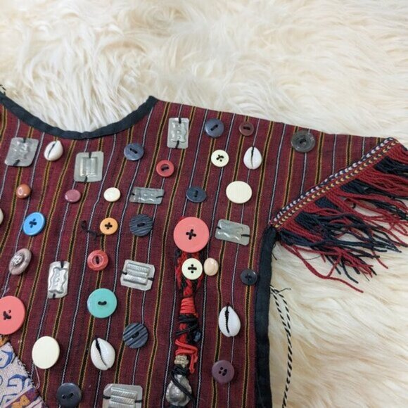 Traditional Vintage Turkmen Nomad child ceremonial dress & vest - Picture 11 of 14